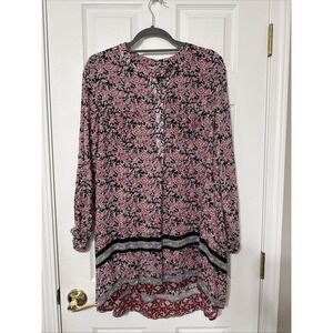 Bohemian Long Sleeve Mini Dress